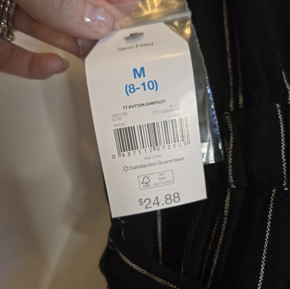 🌿Time and Tru NWT Sleeveless Floral Linen-Blend Cropped Jumpsuit – Size M🌿NWT - Picture 7 of 10